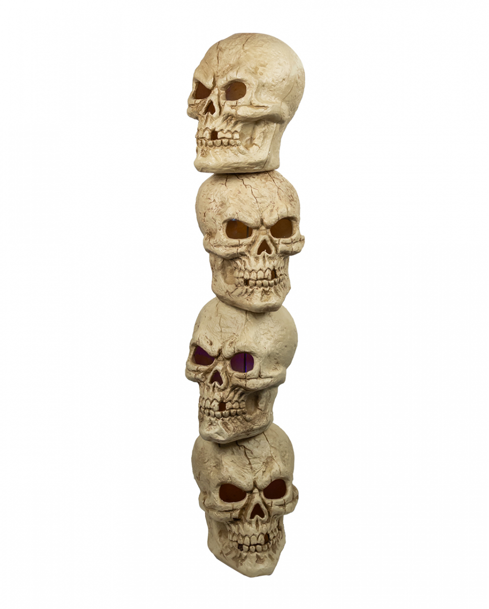 Totenschädel Turm mit 4 Skulls & Licht 120cm Halloween Dekoration Totenschädel Turm mit 4 Skulls & Licht 120cm Halloween Dekoration von Karneval Universe