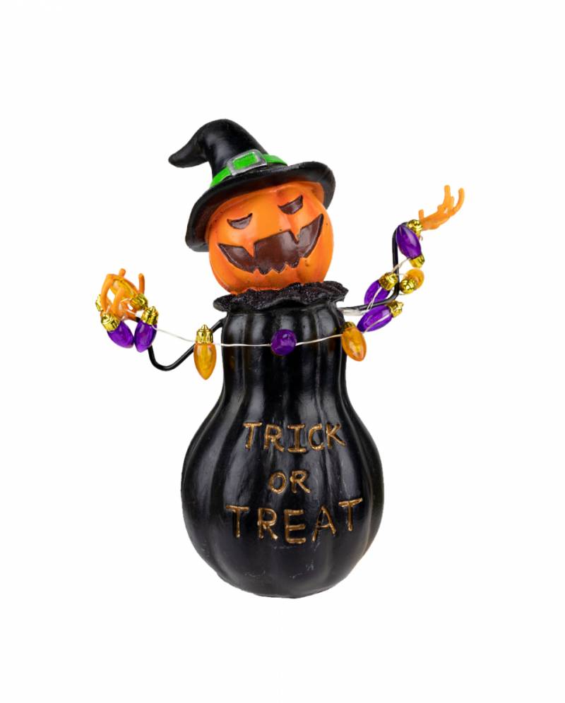 Trick or Treat Witchy Kürbis Figur mit LED 20 cm ✰ von Karneval Universe