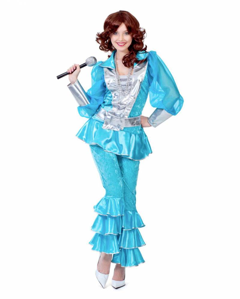 Türkises 70s Mama Mia Deluxe Kostüm für Damen 40 von Karneval Universe