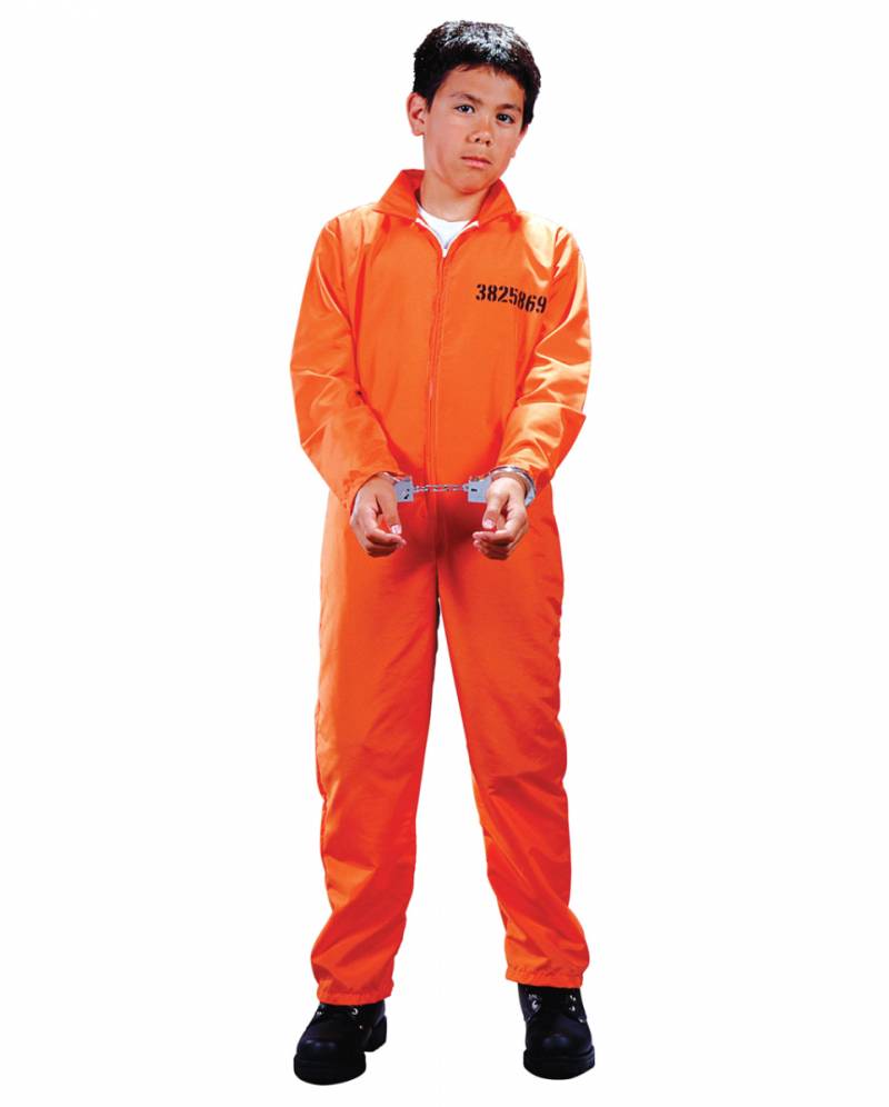 US Strafgefangener Kinderkostüm inkl. Handschellen ★ M / 8-10 J von Karneval Universe