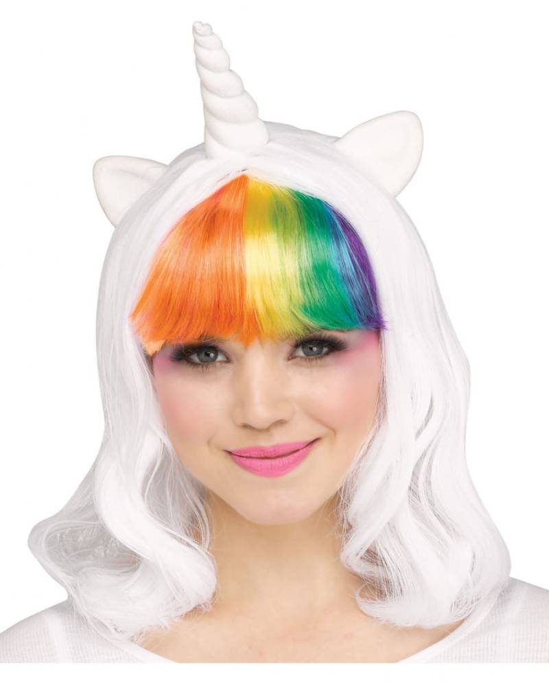 Unicorn Regenbogen Perücke für Fasching & CSD von Karneval Universe