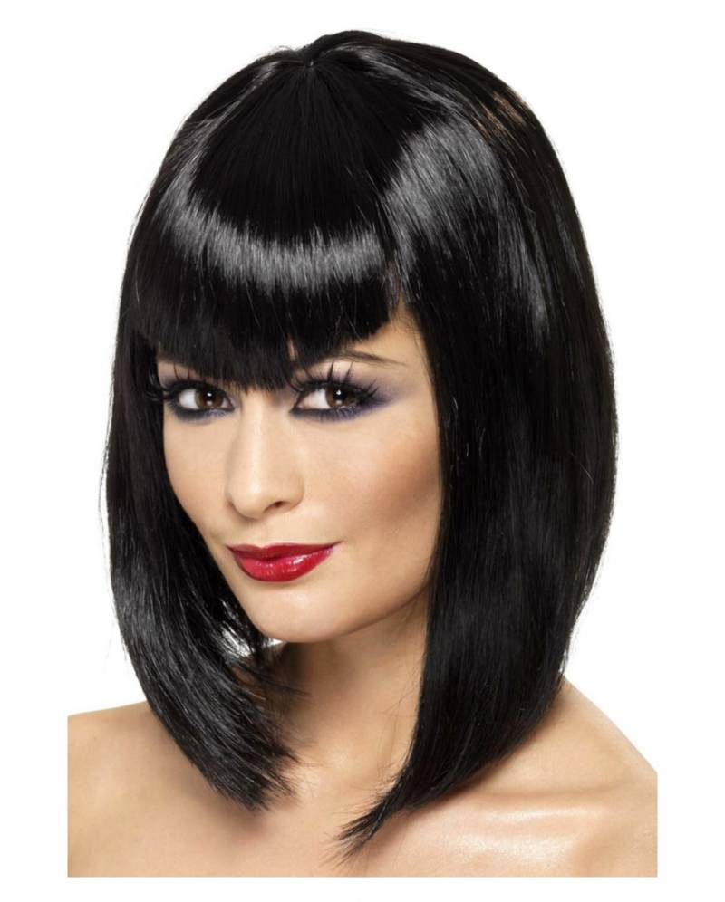 Vamp Perücke schwarz für Karneval & Fasching von Karneval Universe