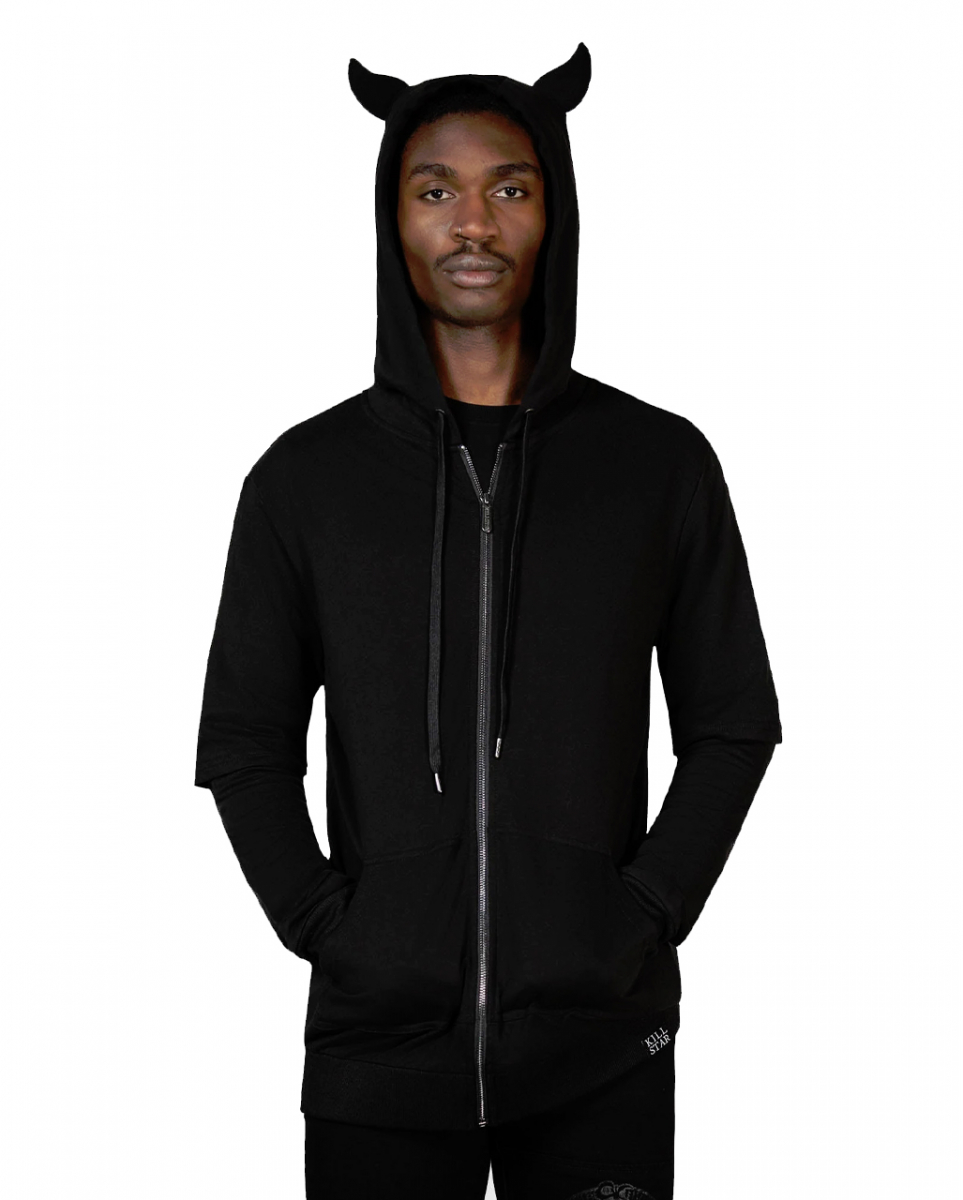 Watch the Skies Hoodie Unisex KILLSTAR mit Hörnern XXL von Karneval Universe