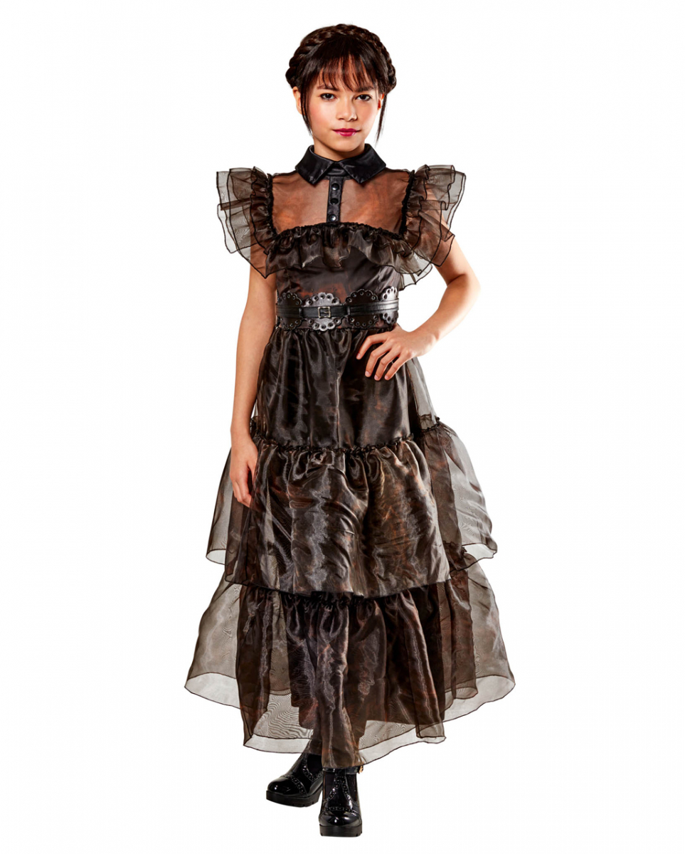 Wednesday Ballkleid Kinderkostüm für Halloween! XL von Karneval Universe