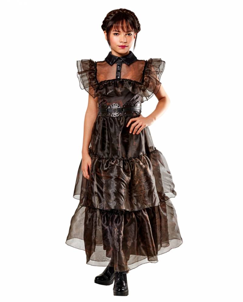 Wednesday Ballkleid Kinderkostüm für Halloween! XL von Karneval Universe