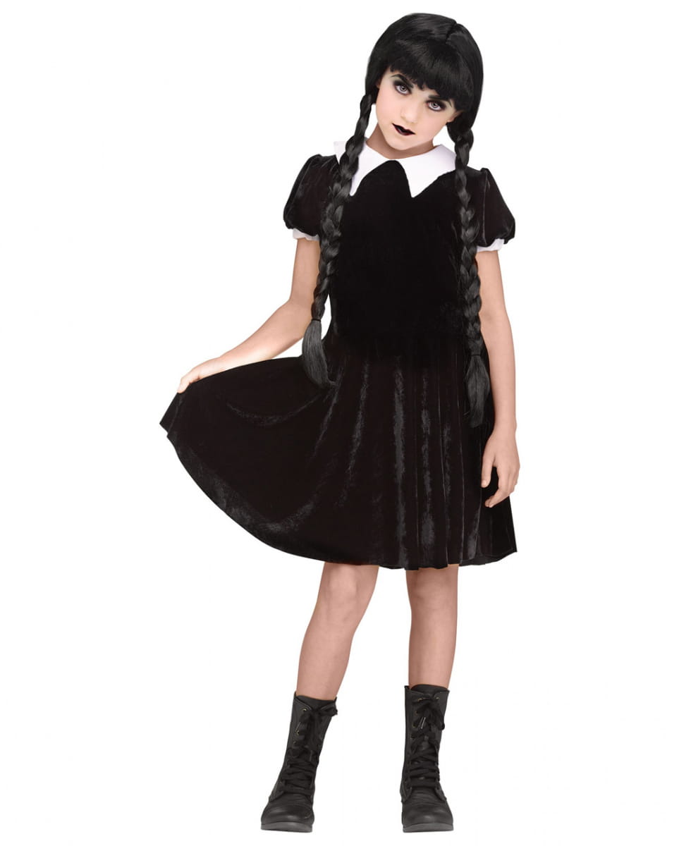 Wednesday Gothic Mädchen Kostüm für Halloween M von Karneval Universe