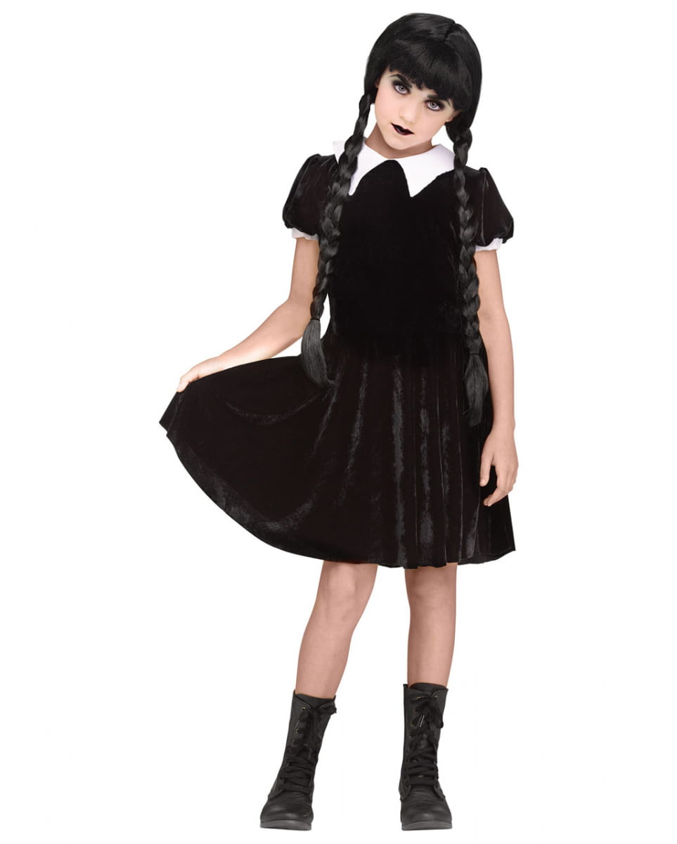 Wednesday Gothic Mädchen Kostüm für Halloween XL von Karneval Universe
