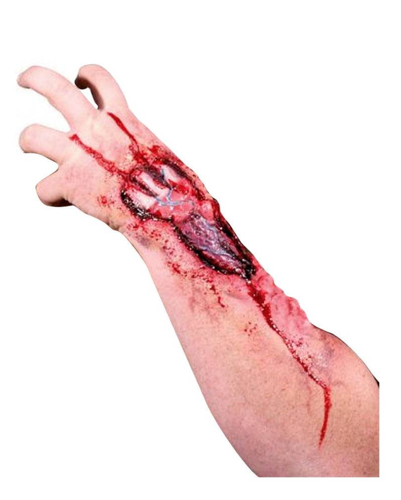 Weggefressener Unterarm Latexwunde   Realistische Zombie Wunde von Karneval Universe
