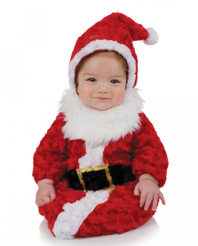 Weihnachtsmann Babysack Kostüm   Plüsch-Strampelsack mit Kapuze im von Karneval Universe
