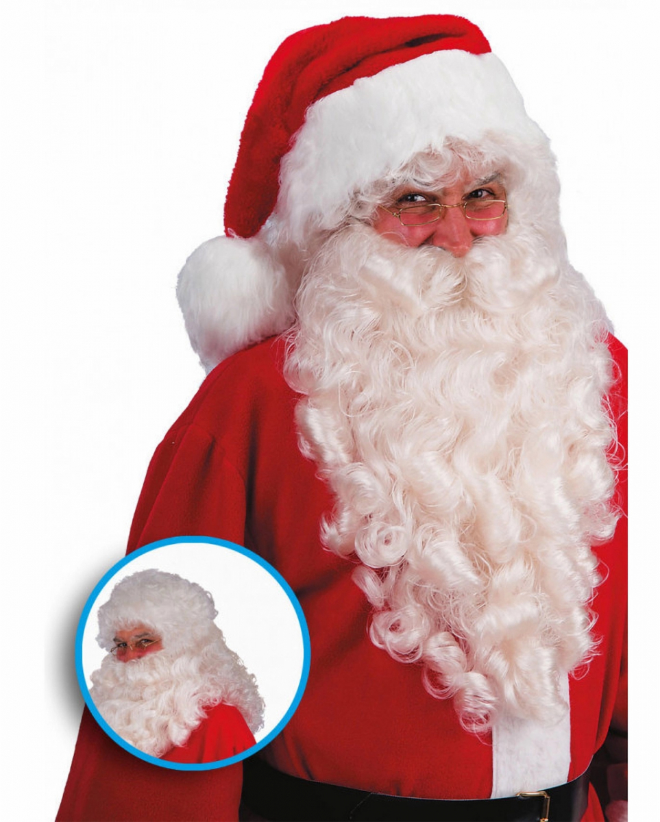 Weihnachtsmann Perücken-Bart-Set 60cm Nikolaus Perücke mit Bart Weihnachtsmann Perücken-Bart-Set 60cm Nikolaus Perücke mit Bart von Karneval Universe