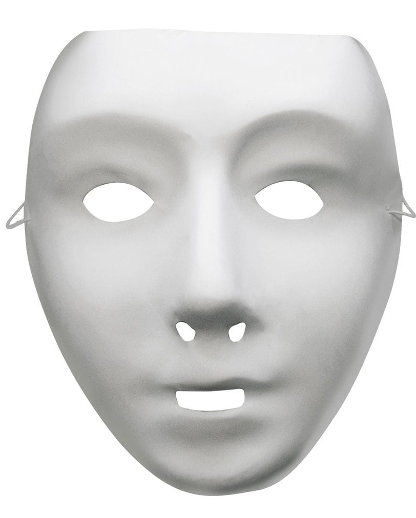 Weiße Gesichts Maske für Karneval & Fasching von Karneval Universe
