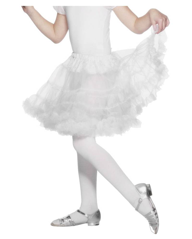 Weißer Kinder Pettitcoat für Karneval & Fasching von Karneval Universe