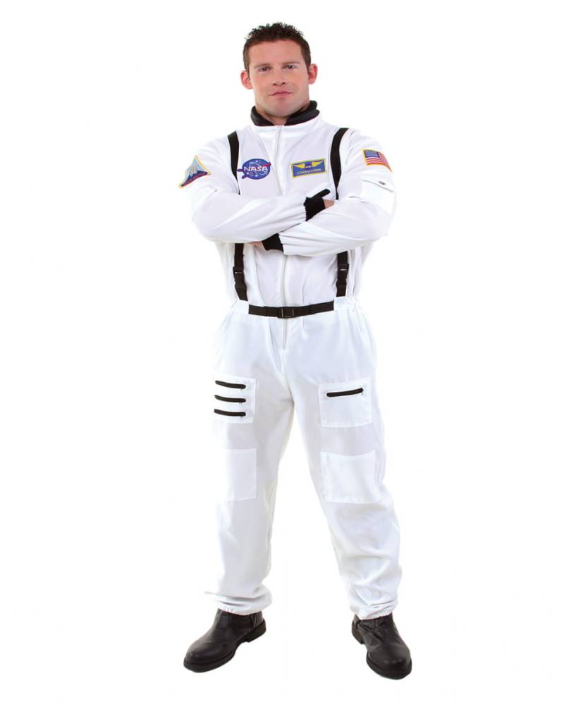 Weißer Raumfahrer Kostüm-Overall Plus Size ✯ XL 50/52 von Karneval Universe