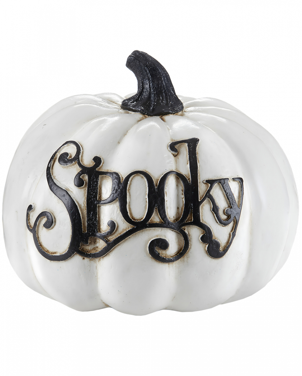 Weißer Spooky Halloween Kürbis 20x16 cm ordern von Karneval Universe