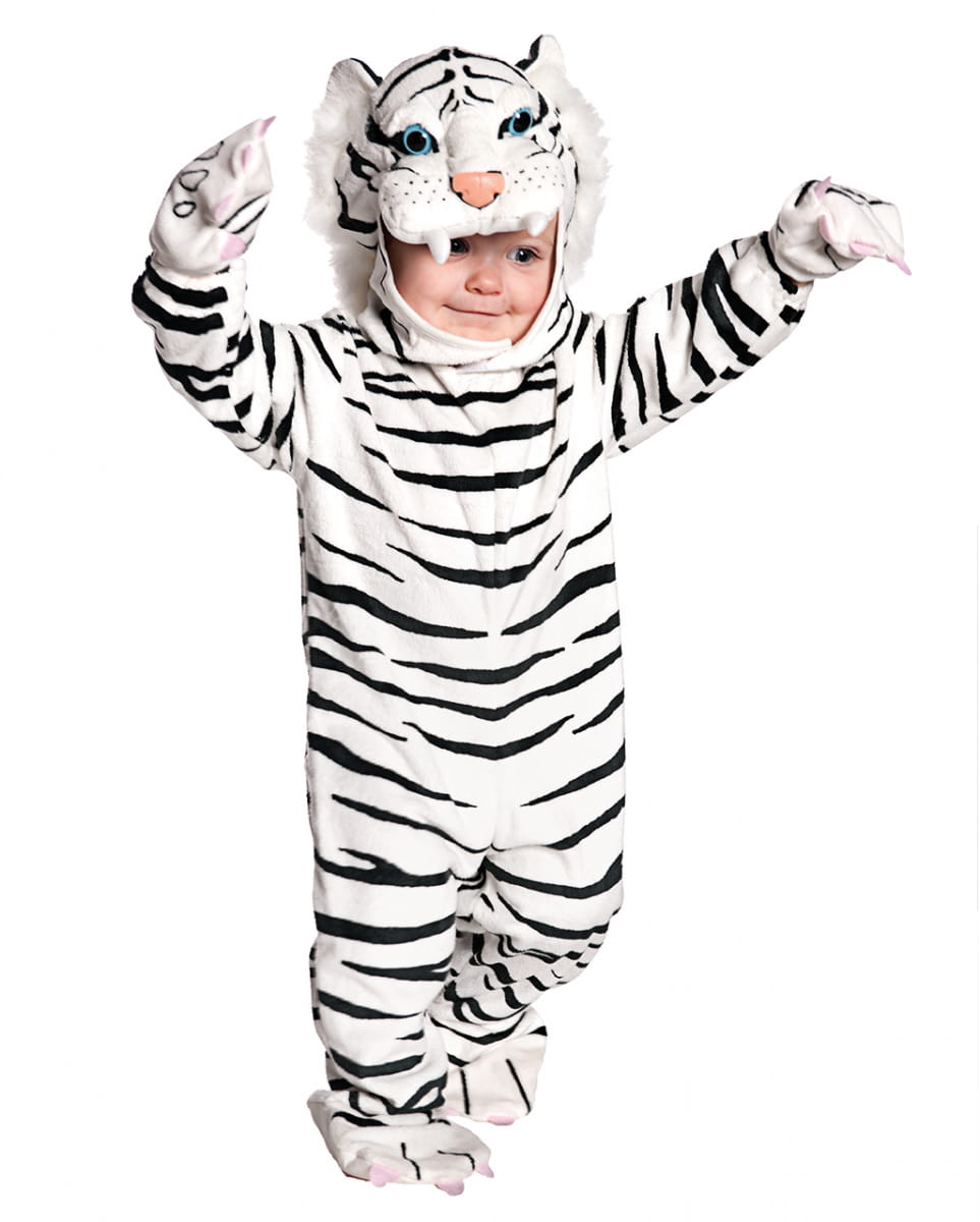 Weißer Tiger Kleinkinderkostüm für Fasching S von Karneval Universe