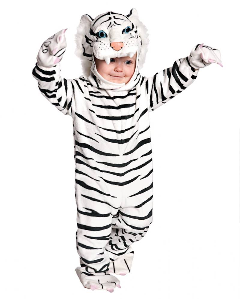 Weißer Tiger Kleinkinderkostüm für Fasching S von Karneval Universe