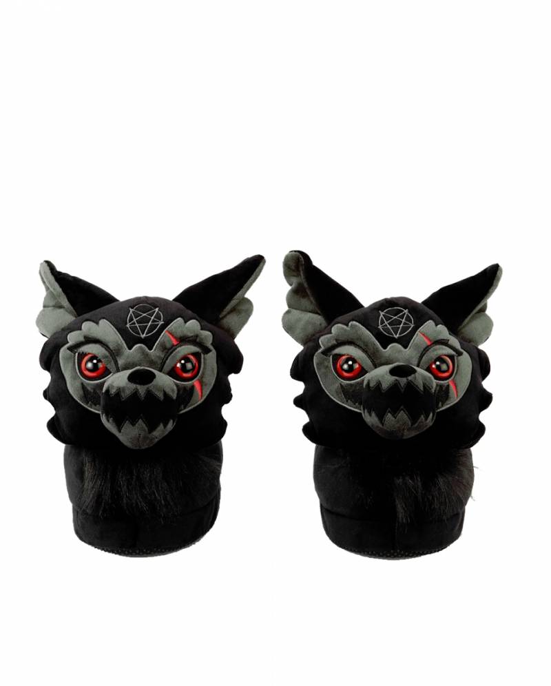 Werewolf : Fang Hausschuhe KILLSTAR  Gothic Pantoffeln S-M von Karneval Universe