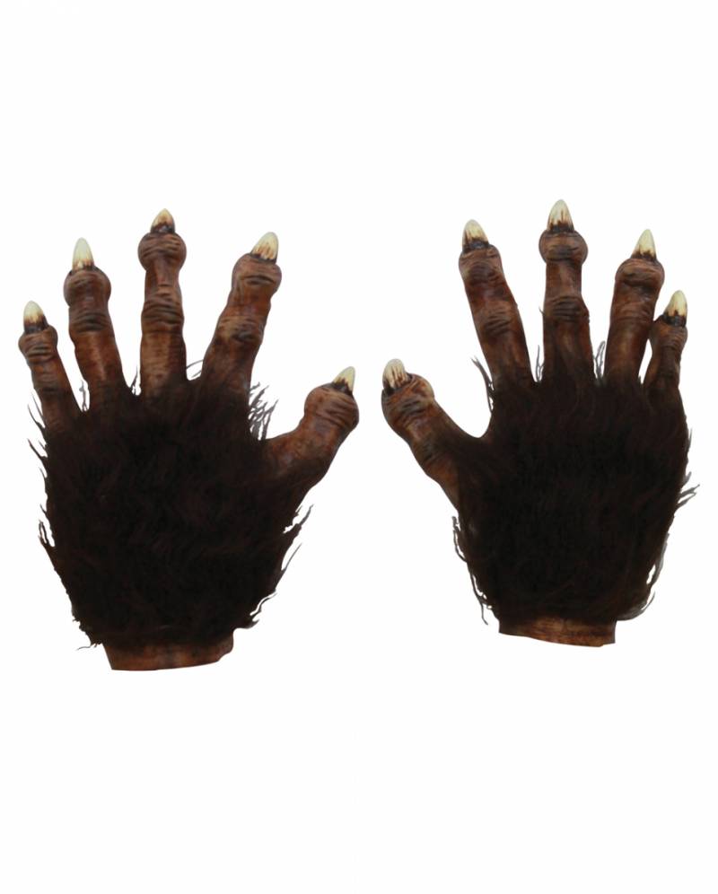 Werwolf Handschuhe mit Kunstfell ➔ Halloween Kostüm von Karneval Universe