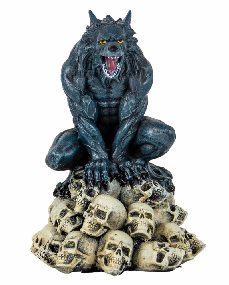 Werwolf auf Totenschädelberg Dekofigur 14cm  Geschenkidee von Karneval Universe