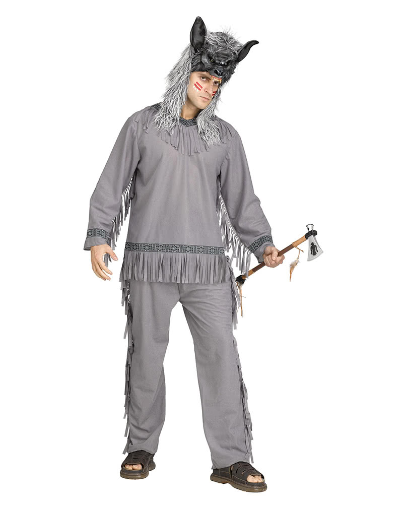Wolfs Krieger Kostüm für Herren zu Fasching One Size von Karneval Universe