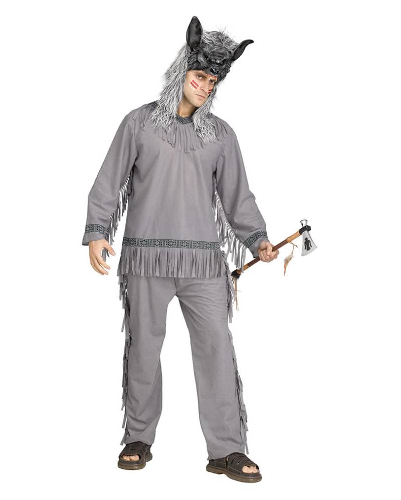 Wolfs Krieger Kostüm für Herren zu Fasching One Size von Karneval Universe