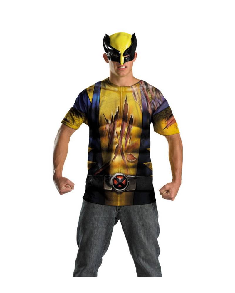 Wolverine Teenager Shirt mit Maske  X-Men Kostüm T-Shirt von Karneval Universe