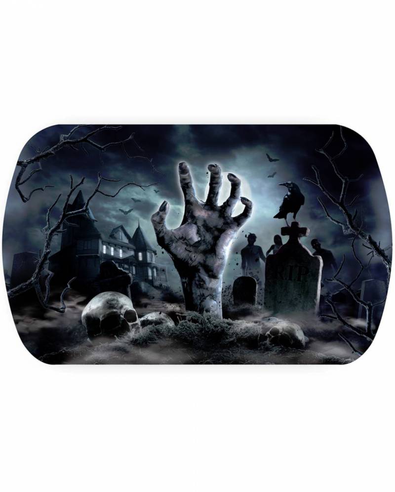 Zombie Friedhof Halloween Tablett  Halloween Deko ? von Karneval Universe