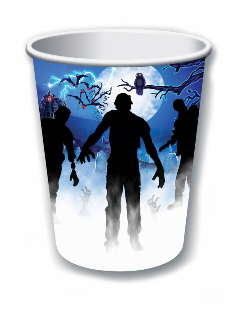 Zombie Party Pappbecher Set 8 Stück für Halloween! von Karneval Universe