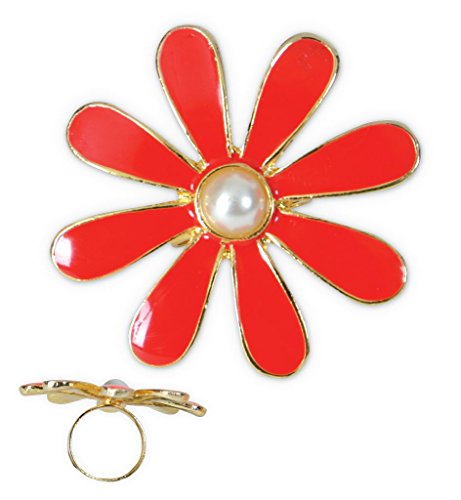 Blumenring, sortierte Farben, Karneval, Accessoire (rot) von KarnevalsTeufel.de