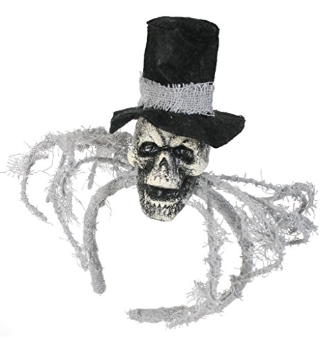 Halloween Haarreif, sortierte Motive, Halloween, Party, Accessoire, Karneval (Totenkopf/Hut) von KarnevalsTeufel.de