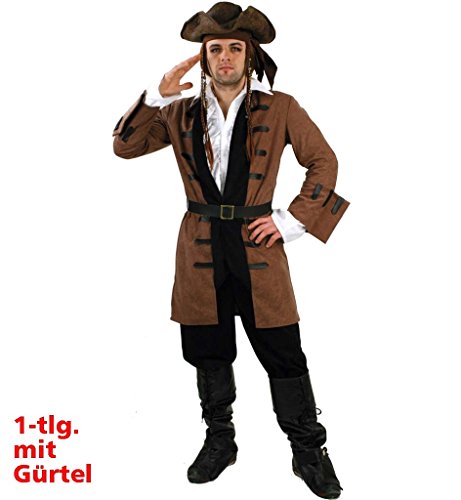 Jacke Captain Henry Karneval Pirat Seeräuber Freibeuter Seemann Seefahrer Kapitän Kostüm für Erwachsene (X-Large) von KarnevalsTeufel.de