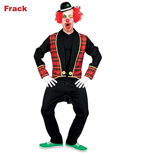 KarnevalsTeufel Clown-Frack Bobbo Männerkostüm, langärmelig, Frack Zirkus Karneval Halloween(Medium) von KarnevalsTeufel.de