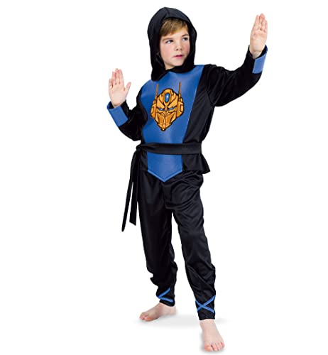 KarnevalsTeufel Cyborg Warrior Kostüm für Kinder Superheld Ninja Krieger Verkleidung Action Fans Kämpfer für viele Gelegenheiten Kampfkünstler (140) von KarnevalsTeufel.de