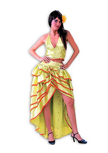 KarnevalsTeufel Damenkostüm Kleid Rio bestehend aus langem Rock und bauchfreiem Oberteil (40) von KarnevalsTeufel.de