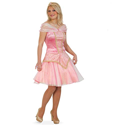 KarnevalsTeufel Damenkostüm Prinzessin, Königstocher, zauberhaft, Kleid in rosa - Gold, Karneval, Mottoparty (34) von KarnevalsTeufel.de
