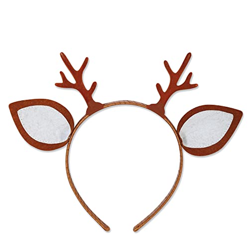 KarnevalsTeufel Haarreif Rehkitz Reh Kopfschmuck Weihnachten Nikolaus Fotobox Karneval Geweih Bambi Rudolf Accessoire Rentier von KarnevalsTeufel.de