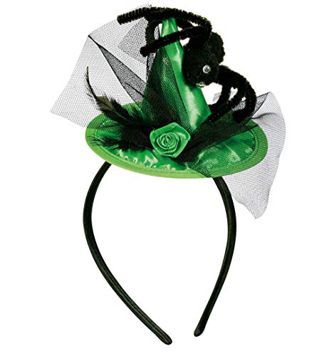 KarnevalsTeufel Haarreif mit Hexenhut in DREI Erwachsene Halloween Accessoire (Grün) von KarnevalsTeufel.de