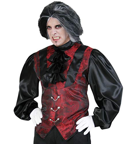 KarnevalsTeufel Herrenkostüm Damian 1-teilig edles Hemd in schwarz-rot mit weiten Ärmeln Vampir Verkleidung Halloween (XX-Large) von KarnevalsTeufel.de