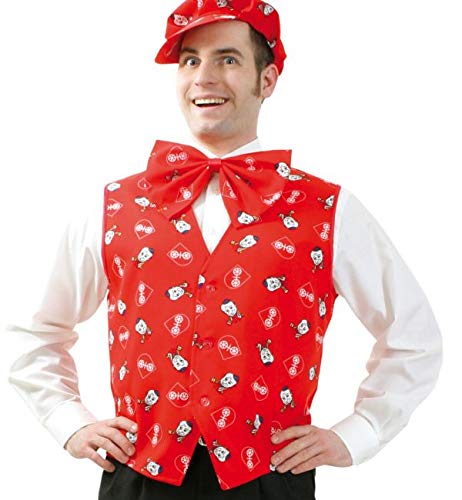 KarnevalsTeufel Herrenkostüm "Weste Mainz" 1-tlg. in rot mit Mainzer Wappen und Schwellkopp, Fastnacht, Karneval, Mottoparty (56) von KarnevalsTeufel.de
