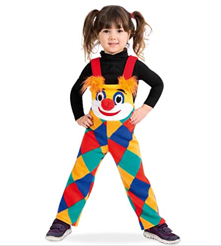 KarnevalsTeufel Kinderkostüm Clown Latzhose Karneval Verkleidung Spielhose Kostüm Klassiker (116) von KarnevalsTeufel.de