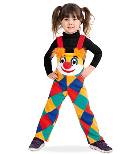 KarnevalsTeufel Kinderkostüm Clown Latzhose Karneval Verkleidung Spielhose Kostüm Klassiker (98) von KarnevalsTeufel.de