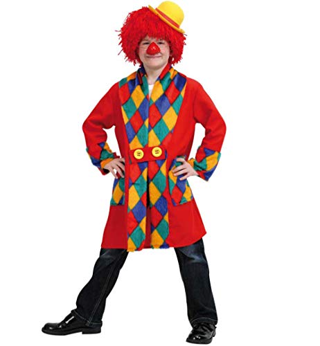 KarnevalsTeufel Kinderkostüm Clown Mantel in rot Harlekin Spaßvogel (152-164) von KarnevalsTeufel.de