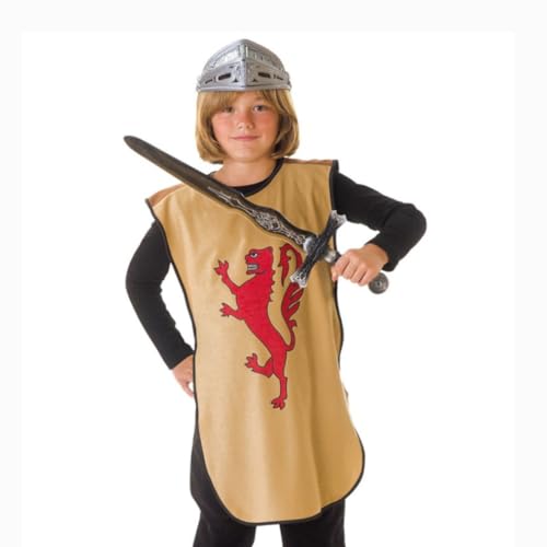 KarnevalsTeufel Kinderkostüm "Hagen" Überwurf Ritter Mittelalter Wappen Krieger 104/116 bis 152/164 (152/164) von KarnevalsTeufel.de