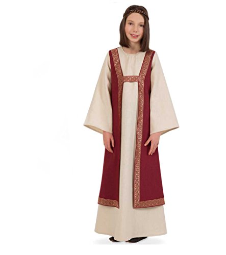 KarnevalsTeufel Kleid "Burgund" Kinderkostüm Mädchen Kleid, Mittelalter (140) von KarnevalsTeufel.de