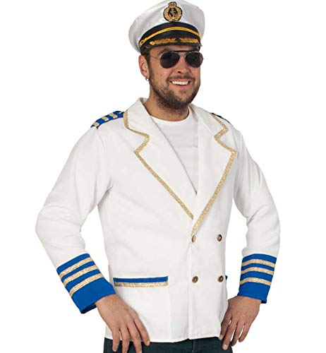 KarnevalsTeufel Kostüm Kapitänsjacke Karneval Seefahrer Captain Schifffahrer Schifffahrt Kostüm für Erwachsene (Large) von KarnevalsTeufel.de