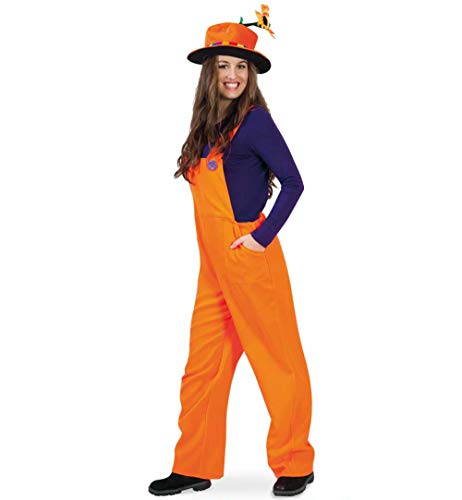 KarnevalsTeufel Kostüm-Set Gärtner Latzhose in orange mit Hut für Erwachsene (Medium) von KarnevalsTeufel.de