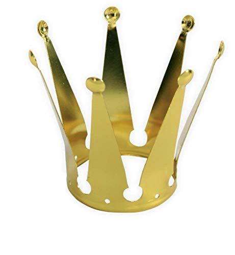 KarnevalsTeufel Krone, klassisch, Filigrane Metallkrone, EIS Königin Eisprinzessin Elfenkrone Krönchen, Prinzessinnenkrone (Modell L) von KarnevalsTeufel.de