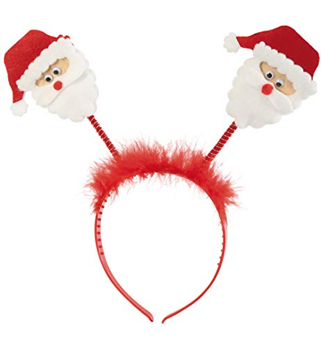 KarnevalsTeufel Nikolaus Haarreif Weihnachtshaarreif Wackelnder Weihnachtsmann Accessoire Weihnachten Advent Santa Claus von KarnevalsTeufel.de