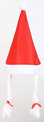KarnevalsTeufel.de Nikolausmütze mit Zöpfen aus Filz Weihnachten von KarnevalsTeufel.de