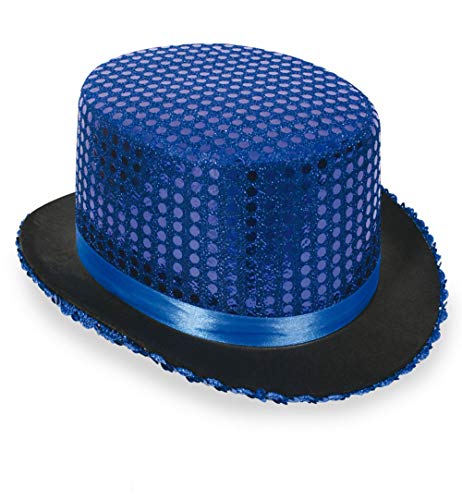 KarnevalsTeufel Paillettenzylinder Show Party Accessoire Kostümzubehör Requisite erhältlich (blau) von KarnevalsTeufel.de